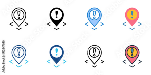 Field operations icons set multiple style collection. Editable stroke 

