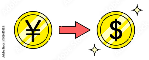 円からドルを購入 両替 イメージ