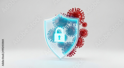 Digital shield protecting against viral infections and secure digital health data from cyber threats