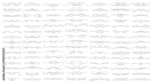 elegant decorative dividers and scrollwork flourishes vector collection for graphic design invitations documents and digital media.