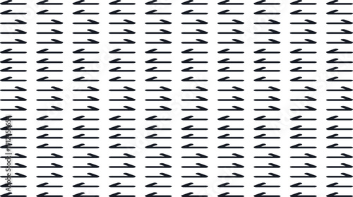 On the screen there are rows of flattened, sharp, one-sided pointers.