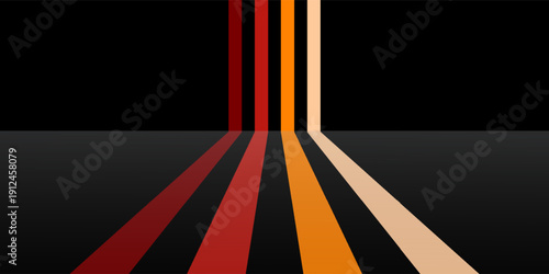 Vintage Striped Backgrounds, Posters, Banner Samples, Retro Colors from the 1970s 1900s, 70s, 80s, 90s. retro vintage 70s style stripes background poster lines. eps 10