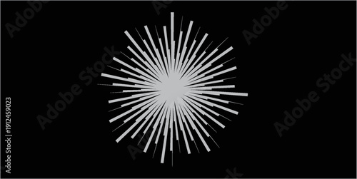 Spiral with lines as dynamic abstract vector background or logo or icon. Yin and Yang symbol.