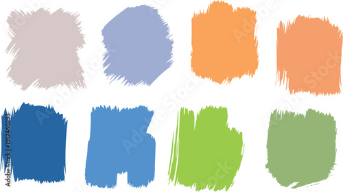 Color swatches in various shades and textures