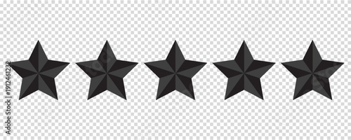 Five stars rate icon. Customer product rating review flat icon. Customer review with five stars. Service satisfaction, quality, rate vector illustration