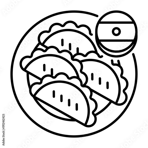 This Gujiya icon is suitable for Holi Indian Festival.