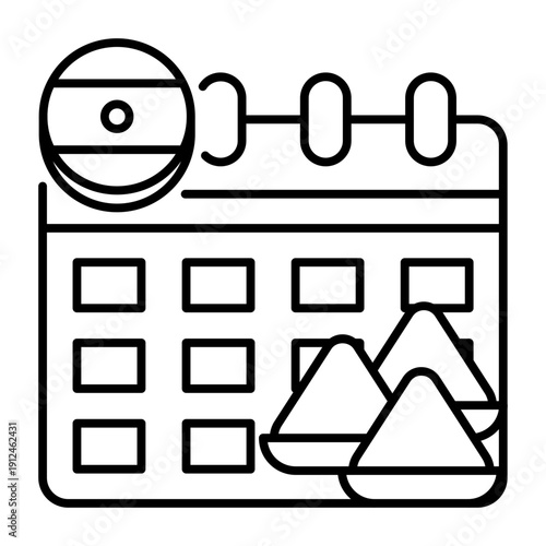 This Holi Calendar icon is suitable for Holi Indian Festival.