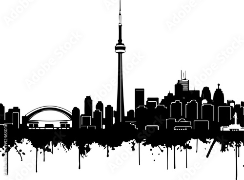 Canada city silhouette