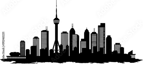 Canada city silhouette