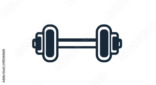 Simple dumbbell icon for fitness and exercise