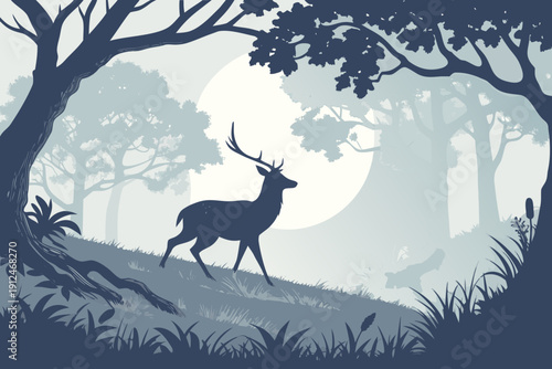 deer in the woods