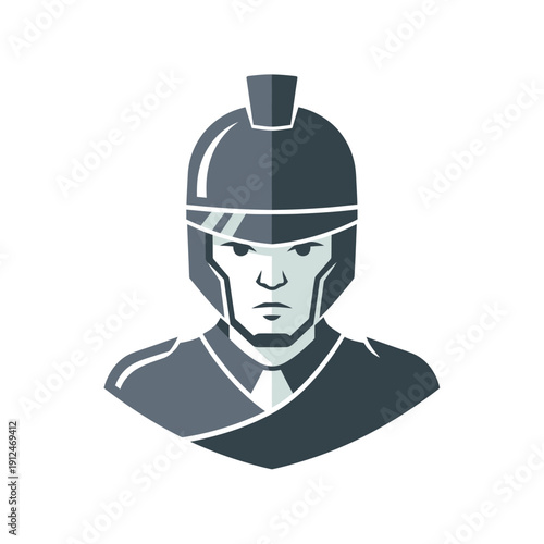 Roman Soldier Icon - Stylized Warrior Portrait