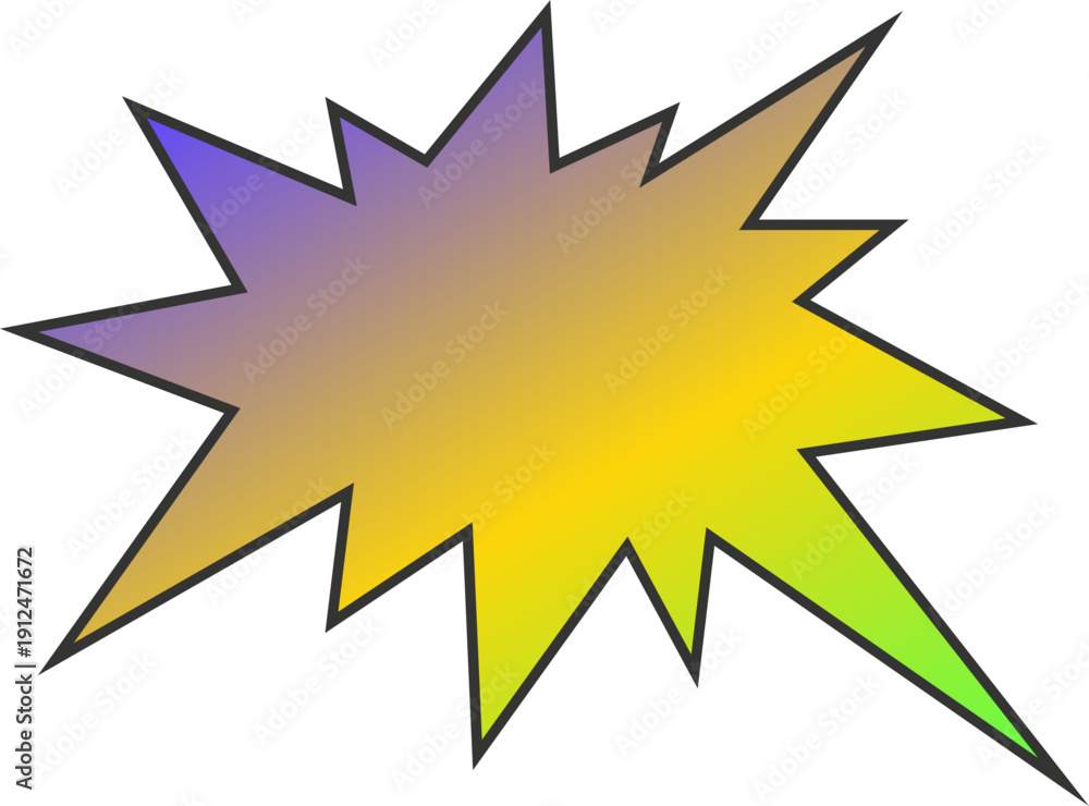 Fototapeta premium Colorful Comic Burst Graphic Gradient
