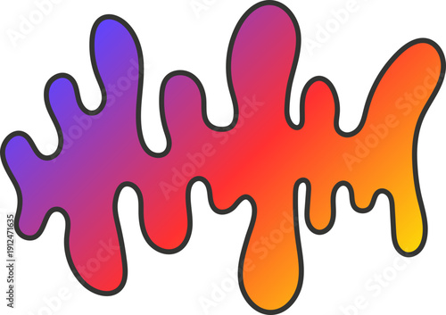 Abstract Liquid Shape Design Decoration