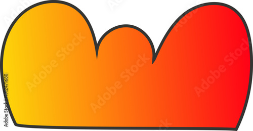 Abstract Gradient Cloud Shape Decoration
