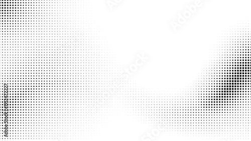 square halftone dot wave background with diagonal pixel gradient abstract vector illustration