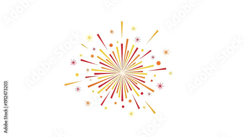 Colorful Fireworks Explode in Air.