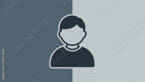 Simple Illustration of Male Avatar.