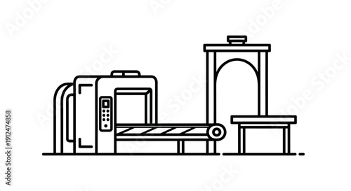Industrial microwave conveyor belt system.