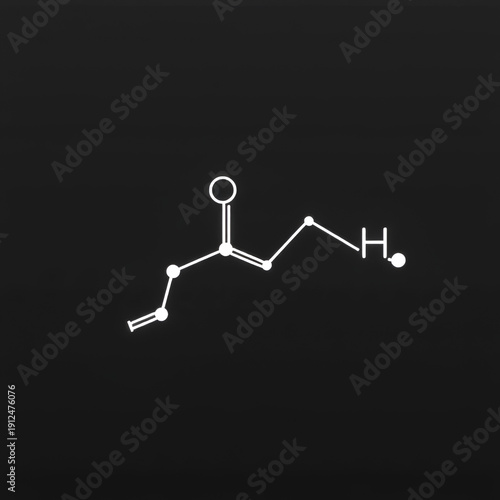 7,8-Dihydroxy-2H-1-benzopyran-2-one skeletal structure. Coumarin compound schematic illustration. Simple diagram, chemical formula.