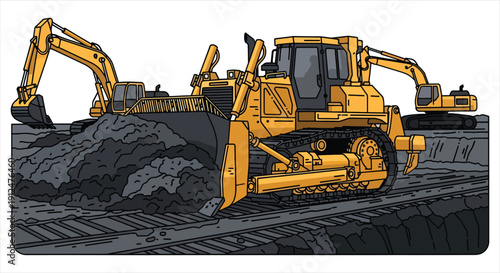 Bulldozer Construction Machinery – Heavy Earthmoving Equipment for Engineering and Infrastructure Development