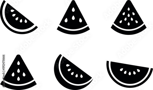 Summer watermelon slices illustration