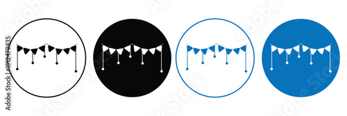 Festive bunting banners decorations and celebrations eps 10