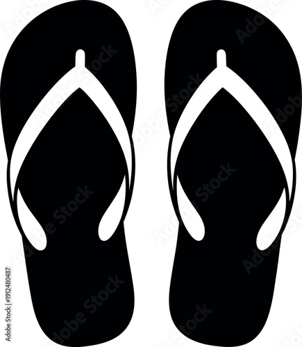 Summer vibes with classic black flip flops for warm weather