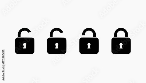 lock icon set Lock Icon Collection Set – Locked and Unlocked Padlock Security Symbols, Open Closed Lock Vector Icons