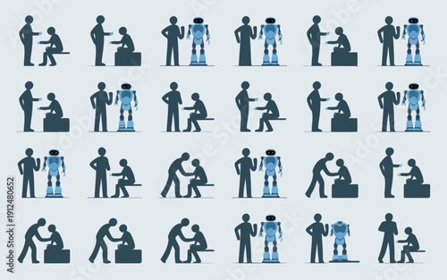 Diverse group of people engaging in various daily activities and sports