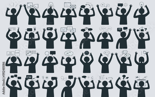 Diverse collection of ancient and modern symbols representing deities, celestial bodies, and mythological figures