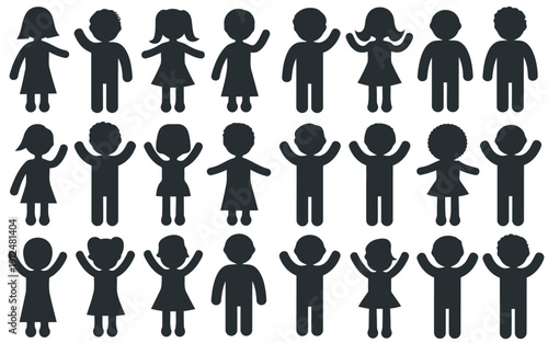 Historical depiction of diverse human figures in traditional attire across multiple rows