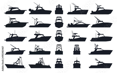 Assorted vintage and modern naval vessels sailing in formation on calm waters