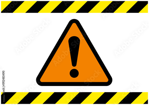 警告, 危険, 危ない, 注意, 禁止, 注目, 違反, 取扱注意, 違法, 警報, 警戒, 要注意, 忠告, ビックリマーク, 立入禁止, 進入禁止, ラベル, 注意喚起, 看板, シール, ステッカー, 標識, 目立つ, 用心, アイコン, マーク, サイン, 記号, ピクトグラム, デザイン, エクスクラメーション, 印, 驚き, ピクト, イラスト, 黄色, 黒, 発見, ベクター, 素材