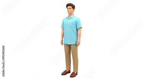 3D male character in casual attire