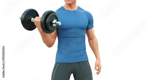 Man lifting a dumbbell