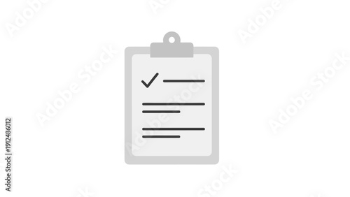 Clipboard with checklist and lines.