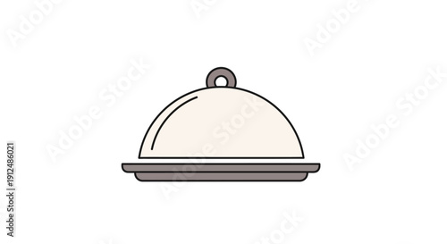 Cloche dish with lid on tray.