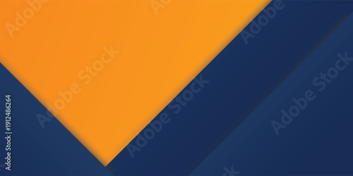 Simple background. Overlapping paper cutout background with abstract geometric square theme in dark blue and orange. Simple background.