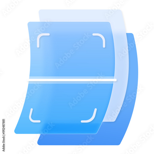 Isometric Glassmorphism Frosted UI Icon Sign and Symbol Design Illustrator Png Svg
