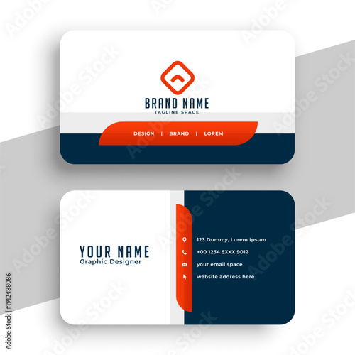 double sided corporate identity card template for professional touch
