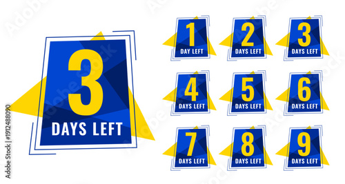 hurry up days left badge template for limited time promotion