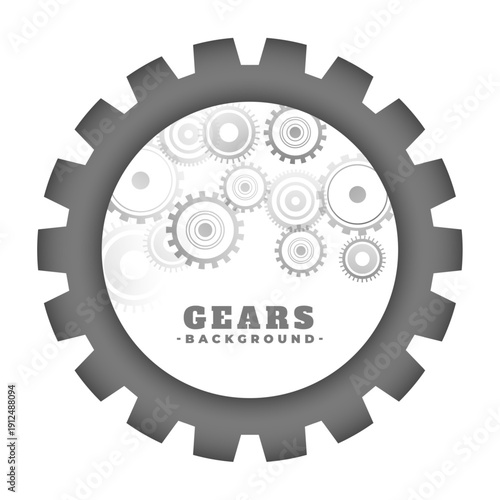 technical gear wheel in motion background design