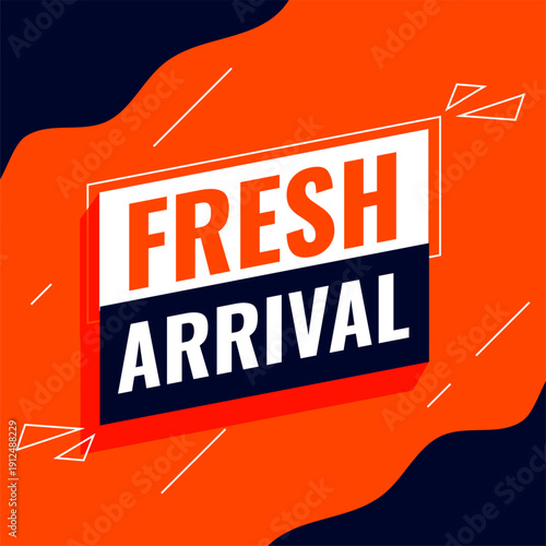 fresh and latest brand arrival promo template with shadow effect