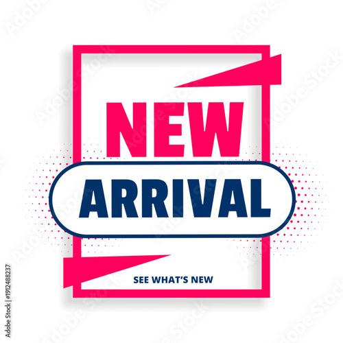 trendy and new brand arrival poster for business marketing