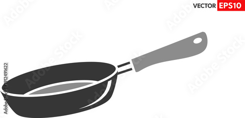 Black Frying Pan with Handle.