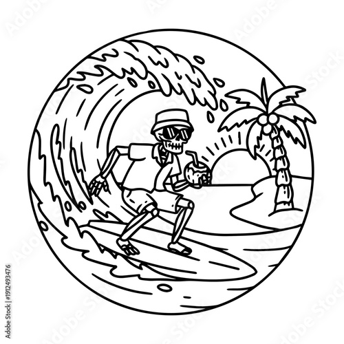 skull chill in the beach