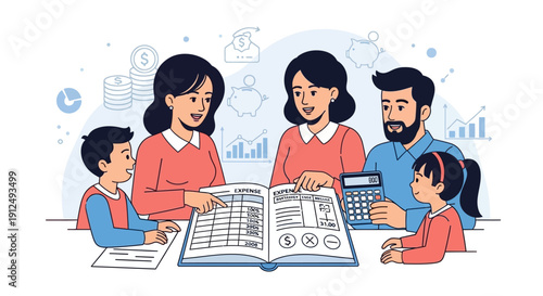 Family Planning Budget Together with Calculator.