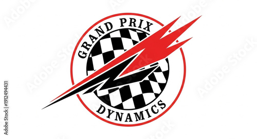 Grand Prix Dynamics Logo with Lightning Bolt and Checkered Flag.