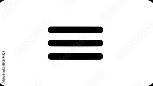 Black horizontal lines menu icon.